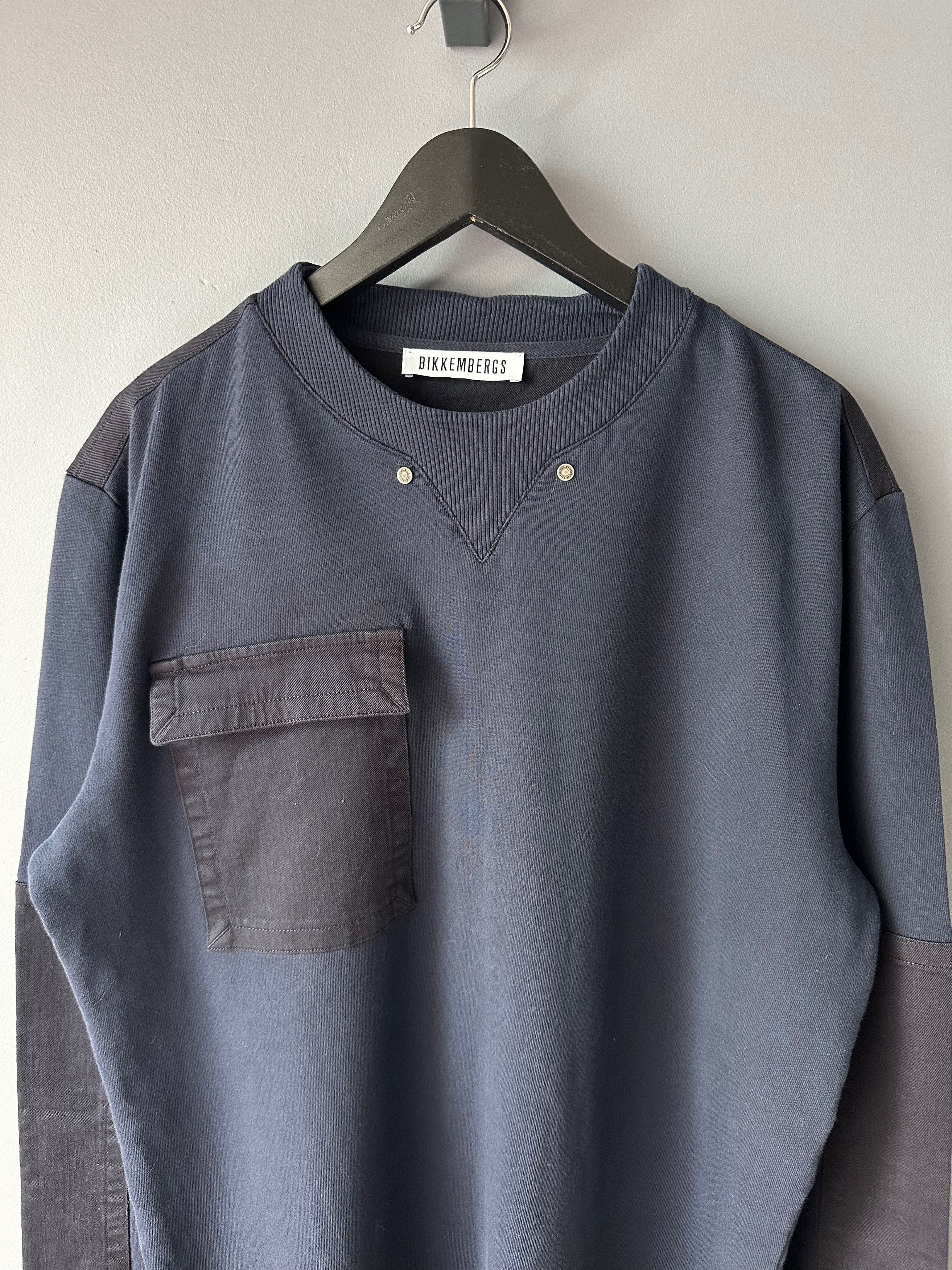 Dirk Bikkembergs NWT! Dirk Bikkembergs Navy Blue crew neck sweatshirt Size US XXL / EU 58 / 5 - 3 Thumbnail
