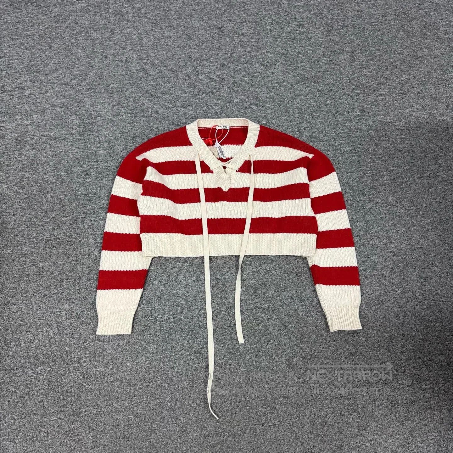 Miu Miu miu miu Short knit sweater with V-neck| Size S / US 4 / IT 40 - 2 Thumbnail