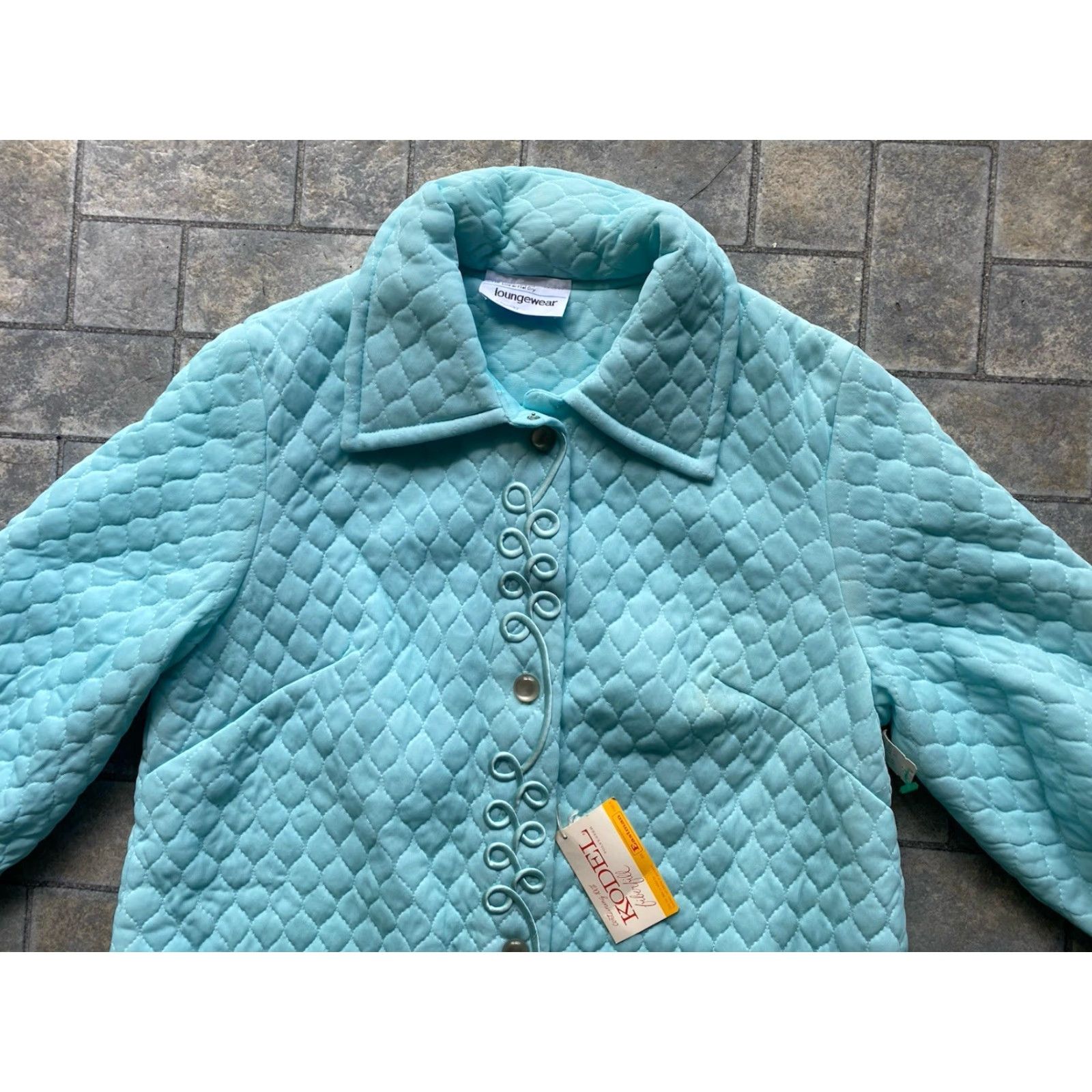 Vintage VINTAGE JC Penney Robe House Coat Blue Women’s 70s 80s Kodel Polyester NWT Size ONE SIZE - 4 Thumbnail