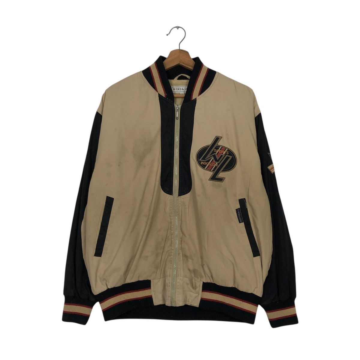 Japanese Brand 🔥VINTAGE BOMBER JACKET WIKE & LON BIG LOGO ISSEY MIYAKE Size US L / EU 52-54 / 3 - 3 Thumbnail