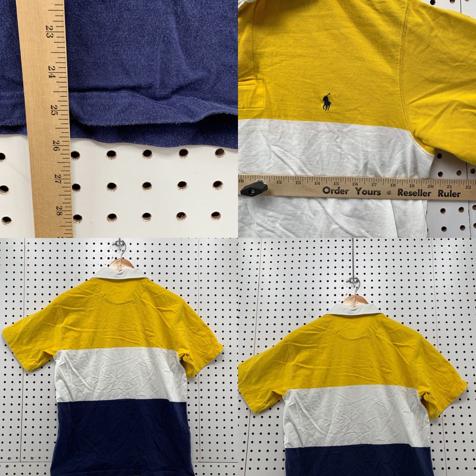 Polo Ralph Lauren Vintage Polo Ralph Lauren Rugby Shirt Mens Small Yellow White Striped Preppy Polo Shirt Men S Yellow Striped Rugby Shirt Size US S / EU 44-46 / 1 - 8 Thumbnail