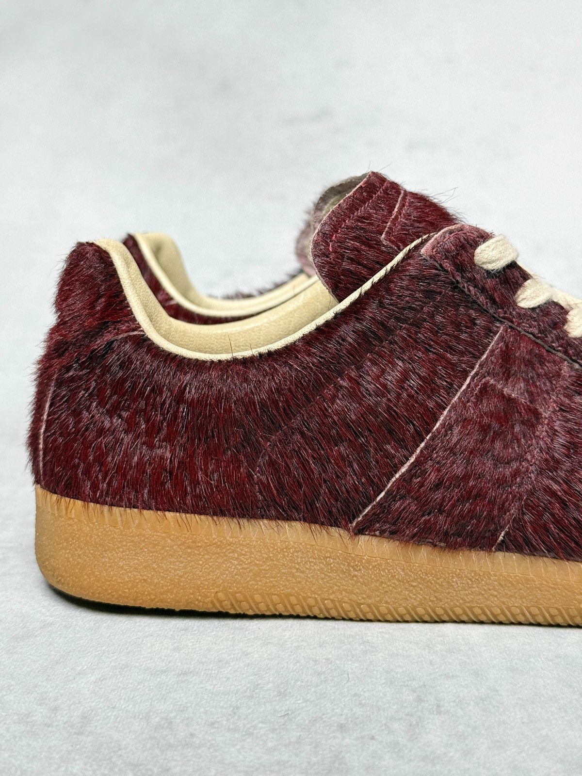 Maison Margiela Maison Margiela Pony Hair GAT Sneaker Burgundy (Sample) Size US 7 / EU 40 - 7 Thumbnail