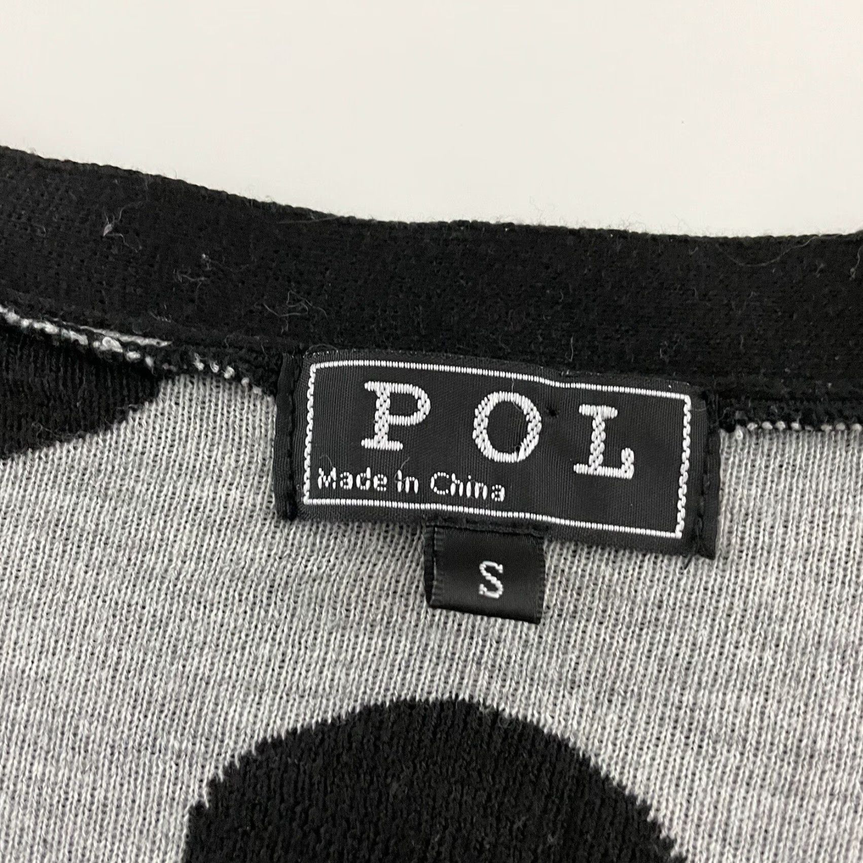 Vintage POL Cardigan Sweater Women's S Black Polka Dot 100% Cotton Shimmering Coat? Size S / US 4 / IT 40 - 3 Thumbnail