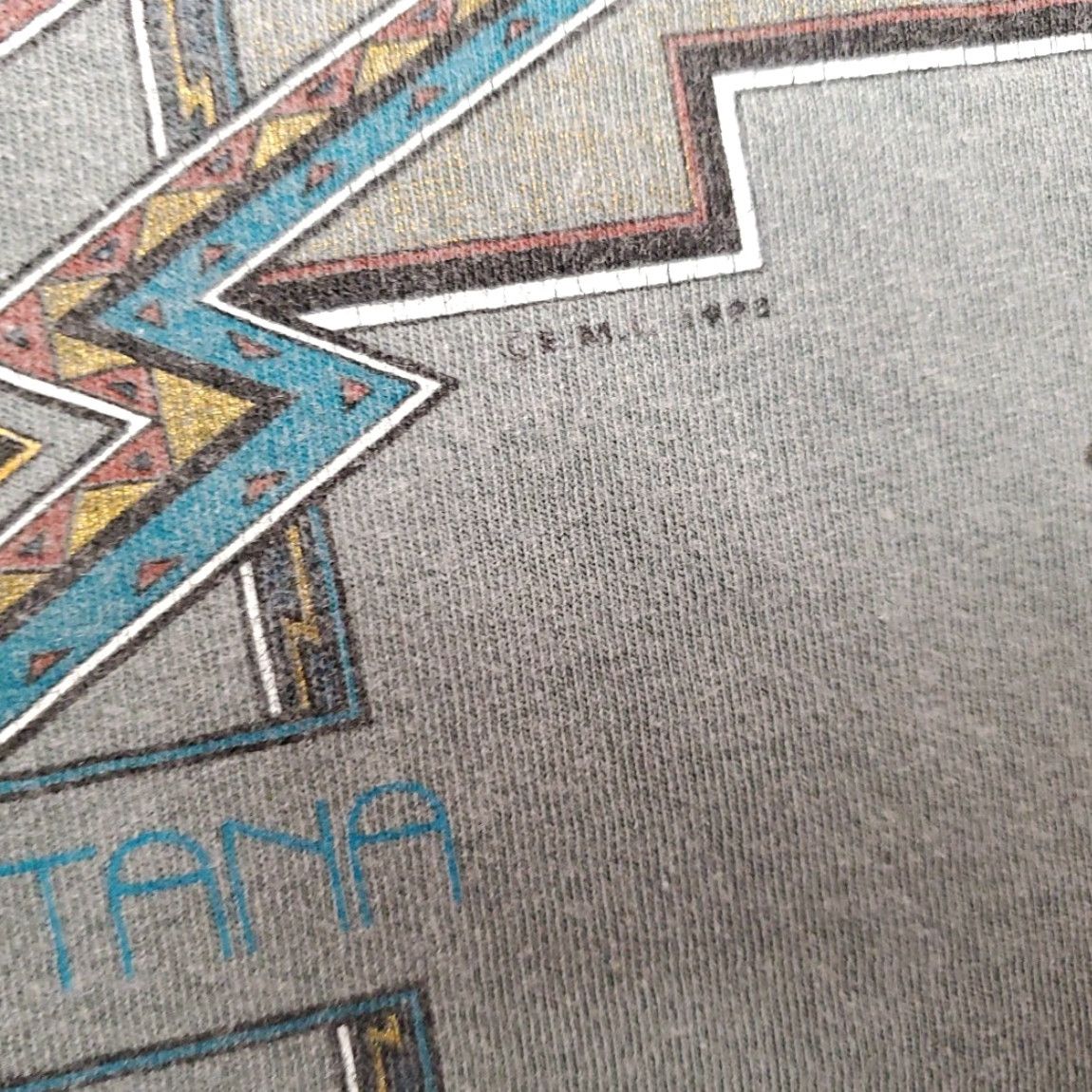 Vintage Vintage Montana T Shirt Men L Green Azteck Tourist TEE 90s Y2K Single Stitch Text Graphic Print Crew Neck Short Sleeve Cotton Mens Size US L / EU 52-54 / 3 - 5 Thumbnail