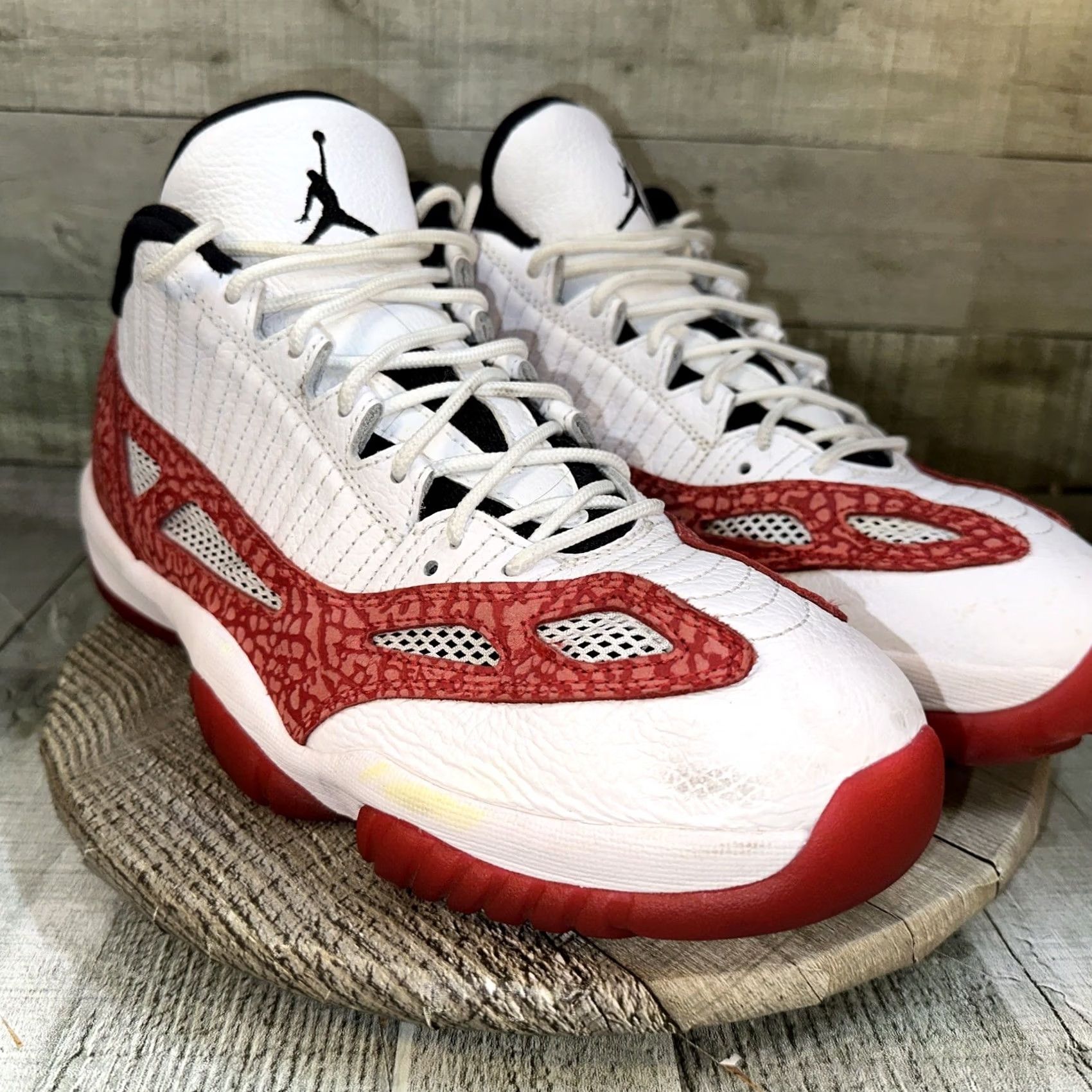 Nike Nike Air Jordan 11 Low Retro IE Gym Red White 919712-101 Mens Sneaker 11.5 Low Top Leather Comfort Retro Colorful Basketball 2017 Size US 12 / EU 45 - 2 Thumbnail
