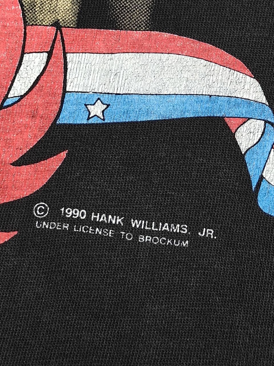 Band Tees ©️1990 Vintage Distressed Hank Williams Jr T Size US L / EU 52-54 / 3 - 10 Thumbnail