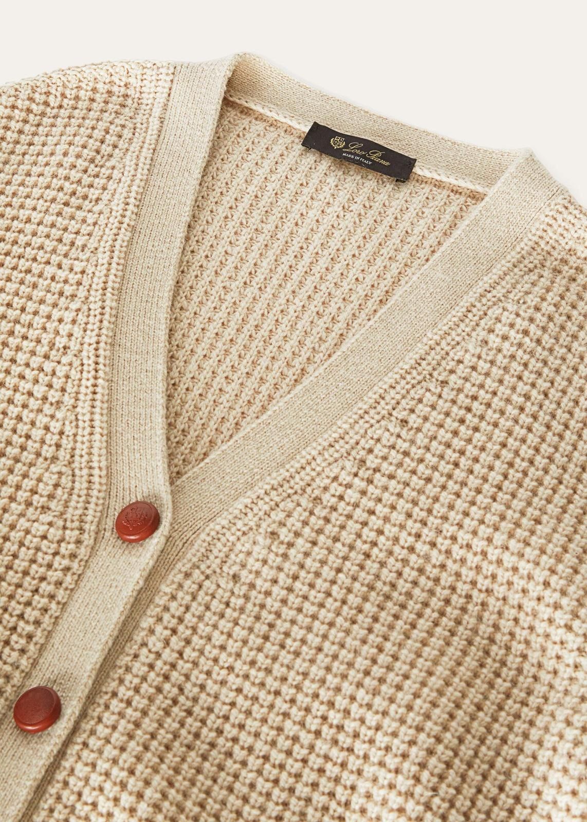 Loro Piana o1srvl11e0824 Yamba Cardigan Jacket in Beige Size M / US 6-8 / IT 42-44 - 6 Thumbnail