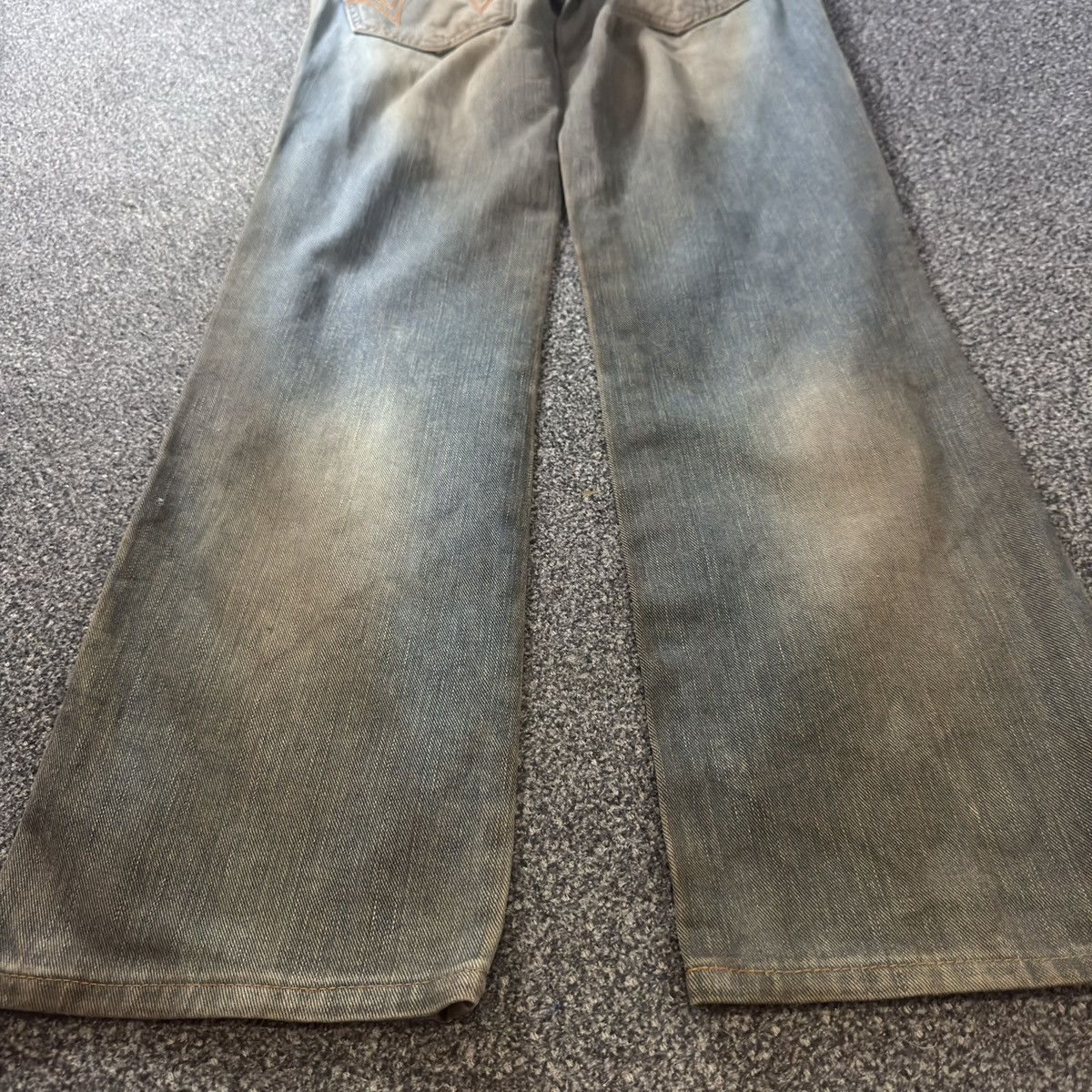 If Six Was Nine 🔥🇯🇵 Insane 🔥Vintage Flared Trashed Edwin Dirty Mud Wash Denim Size US 30 / EU 46 - 9 Thumbnail