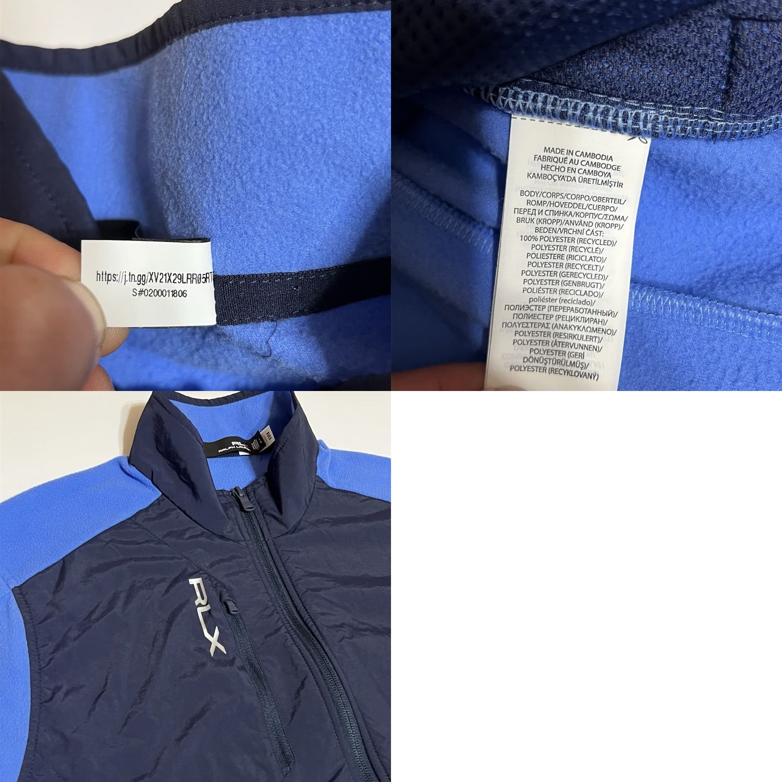 RLX Ralph Lauren RLX Ralph Lauren Fleece Jacket Men's Large Blue Full Zip Golf Logos Windbreaker Size US L / EU 52-54 / 3 - 8 Thumbnail