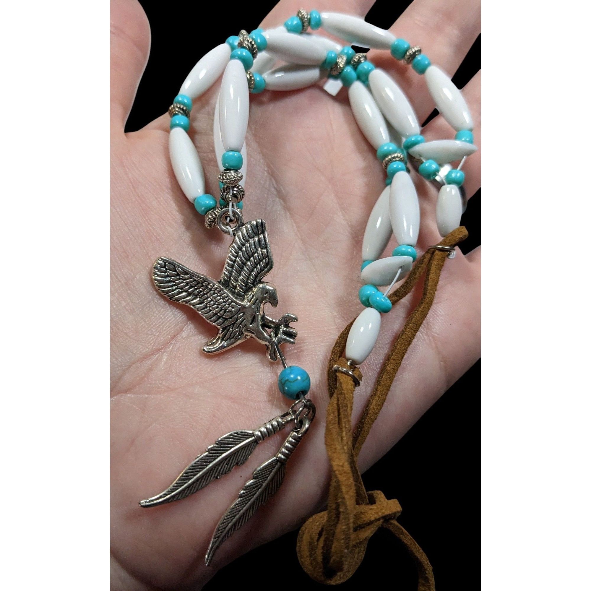 Other Southwestern Eagle Necklace With Feather Charms Size ONE SIZE - 3 Thumbnail