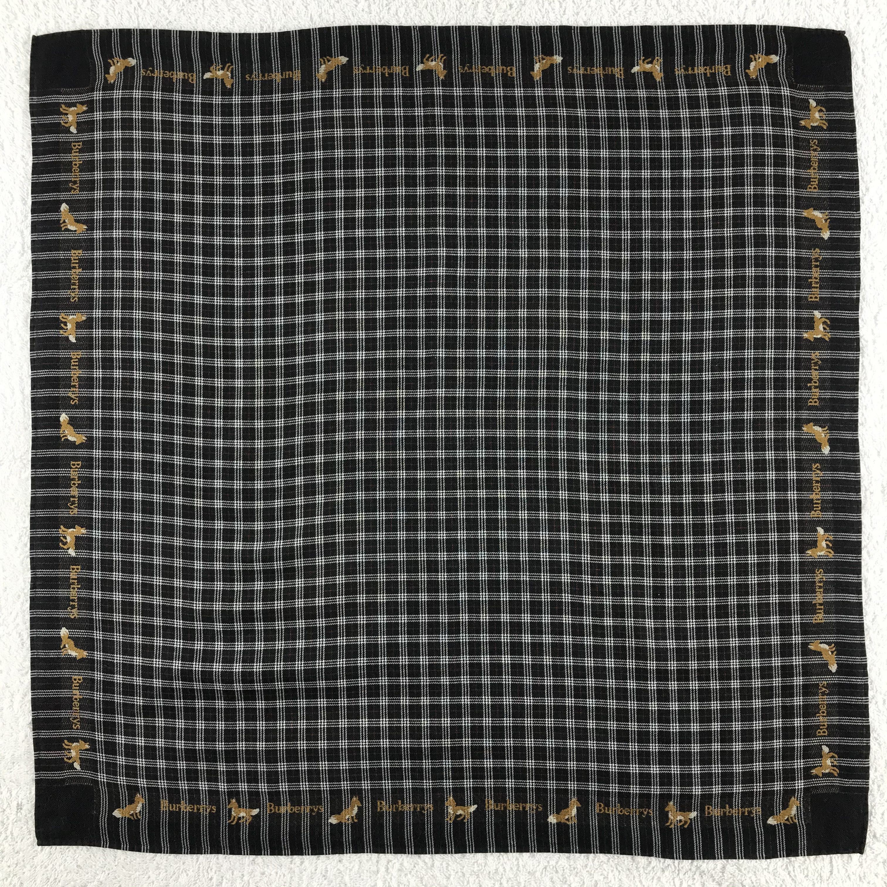 Burberry × Vintage Burberry Bandana / Handkerchief / Neckerchief - S227 Size ONE SIZE - 1 Thumbnail