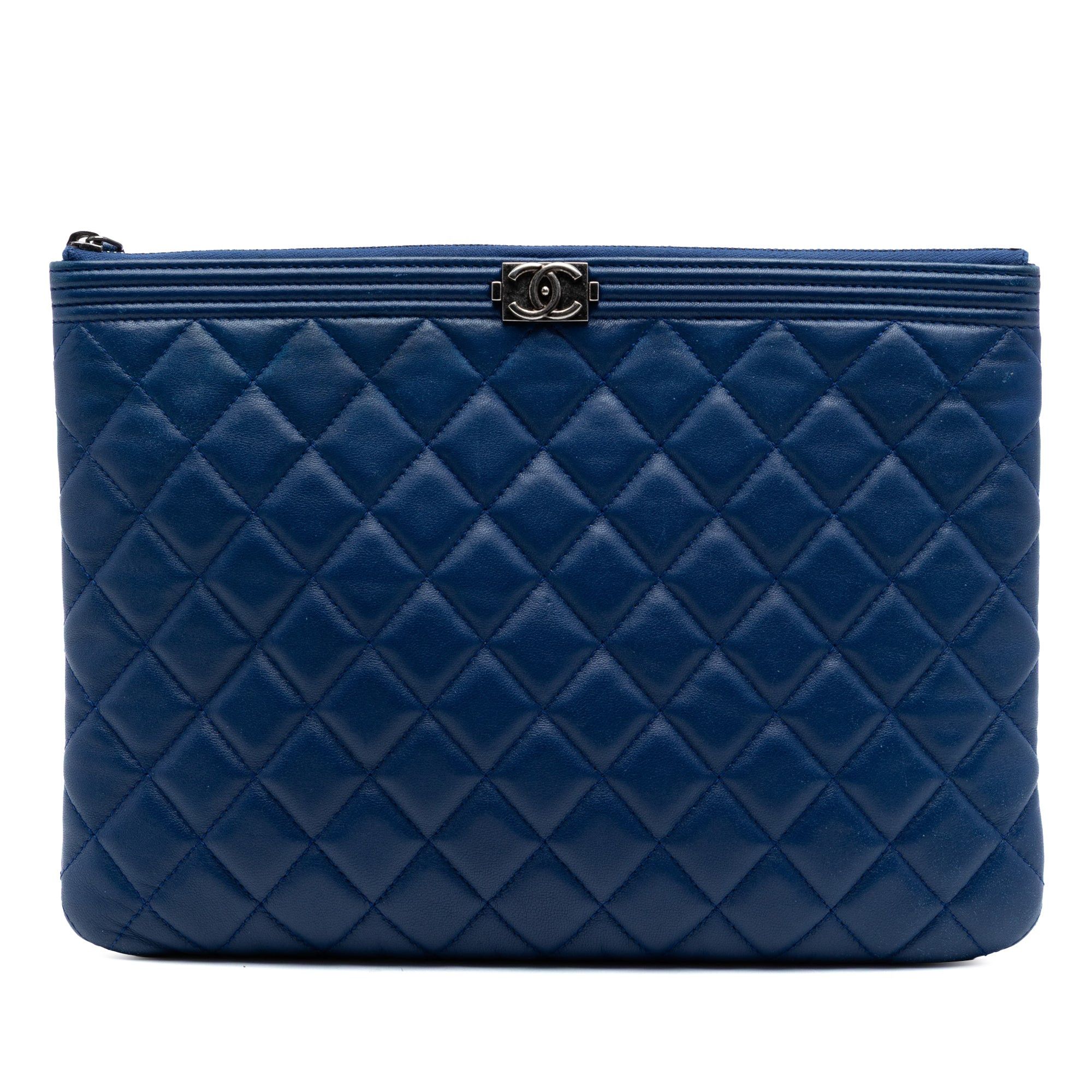 Chanel Medium Quilted Lambskin Boy O Case Clutch Size ONE SIZE - 1 Thumbnail