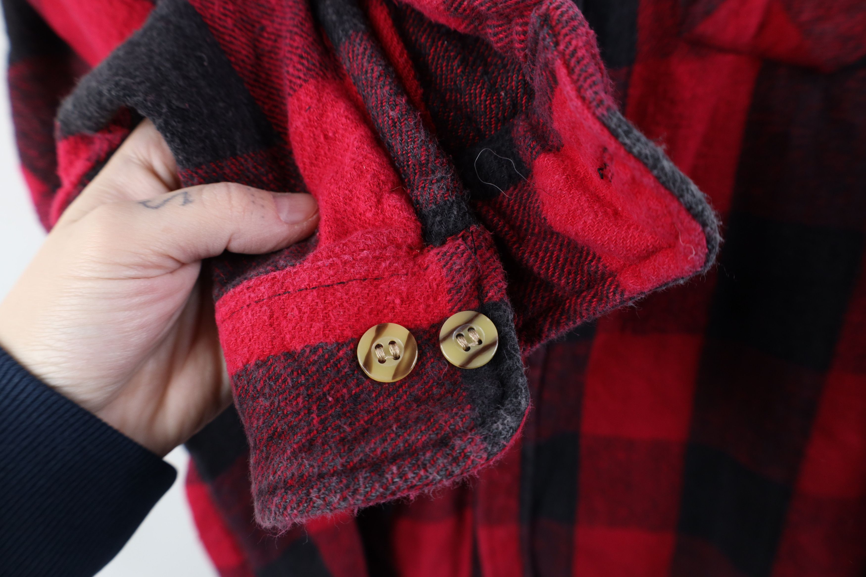 Vintage Vintage 90s Streetwear Heavyweight Button Shirt Plaid Size US XL / EU 56 / 4 - 7 Thumbnail