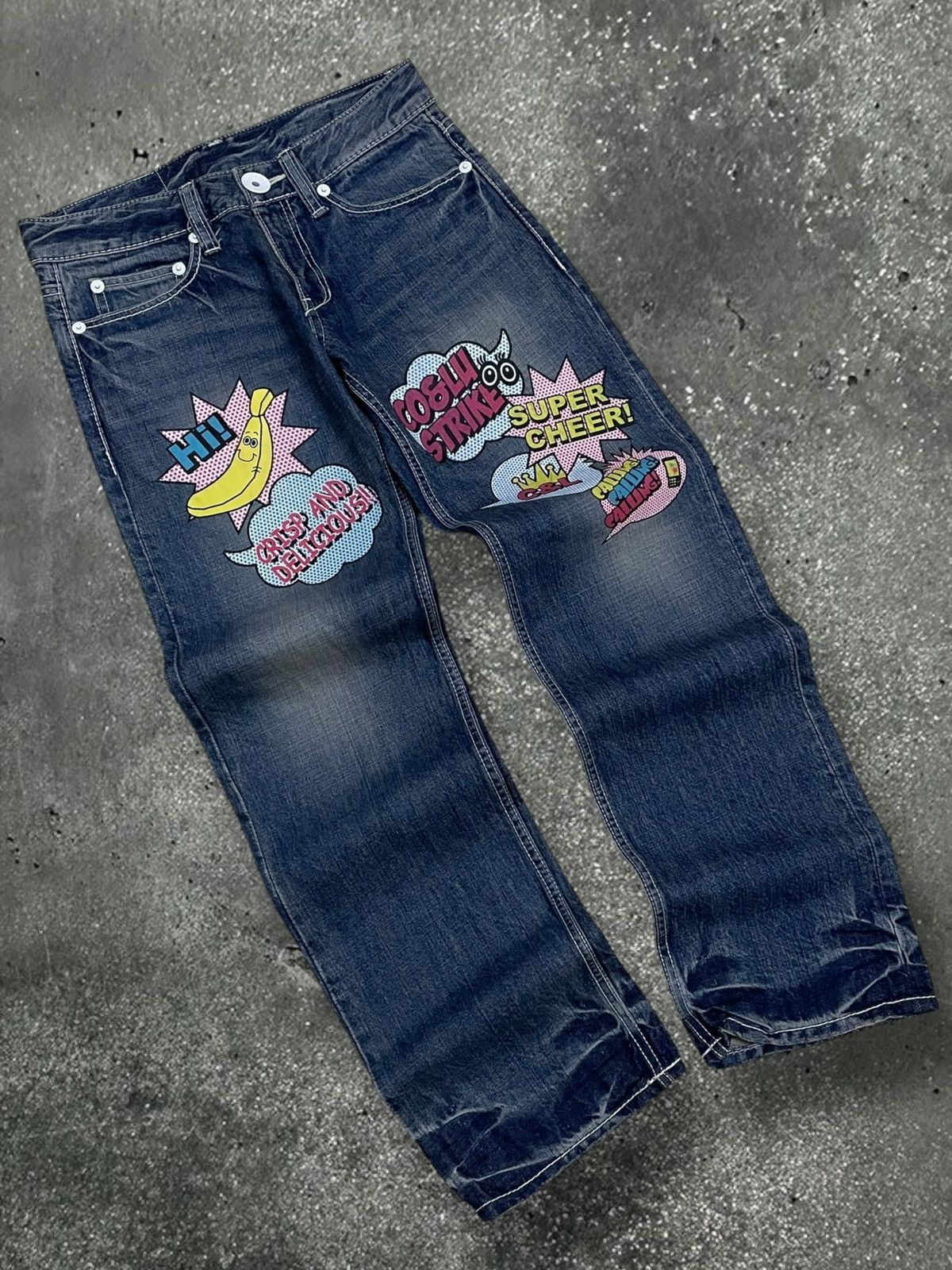 Hysteric Glamour Vintage Rare Designer Co & Lu Special Edition Printed Denim Size US 29 - 2 Thumbnail