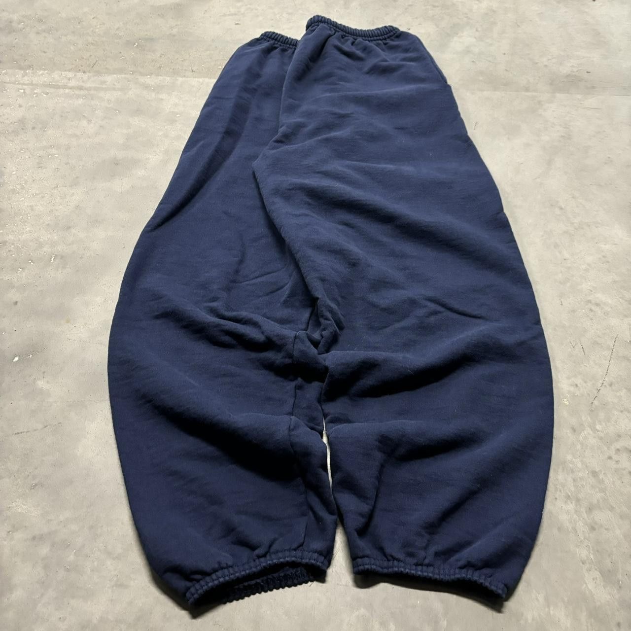 Japanese Brand × Vintage Crazy Vintage 90s Navy Blue Streetwear Essential Sweatpants! Size US 30 / EU 46 - 3 Thumbnail