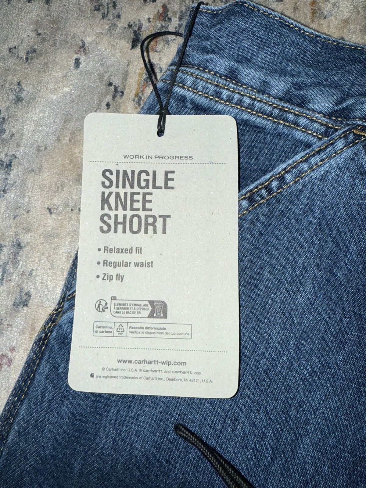Carhartt × Carhartt Wip Carhartt WIP Single Knee Blue Jeans Knit Shorts Sz 38 Size US 38 / EU 54 - 3 Thumbnail