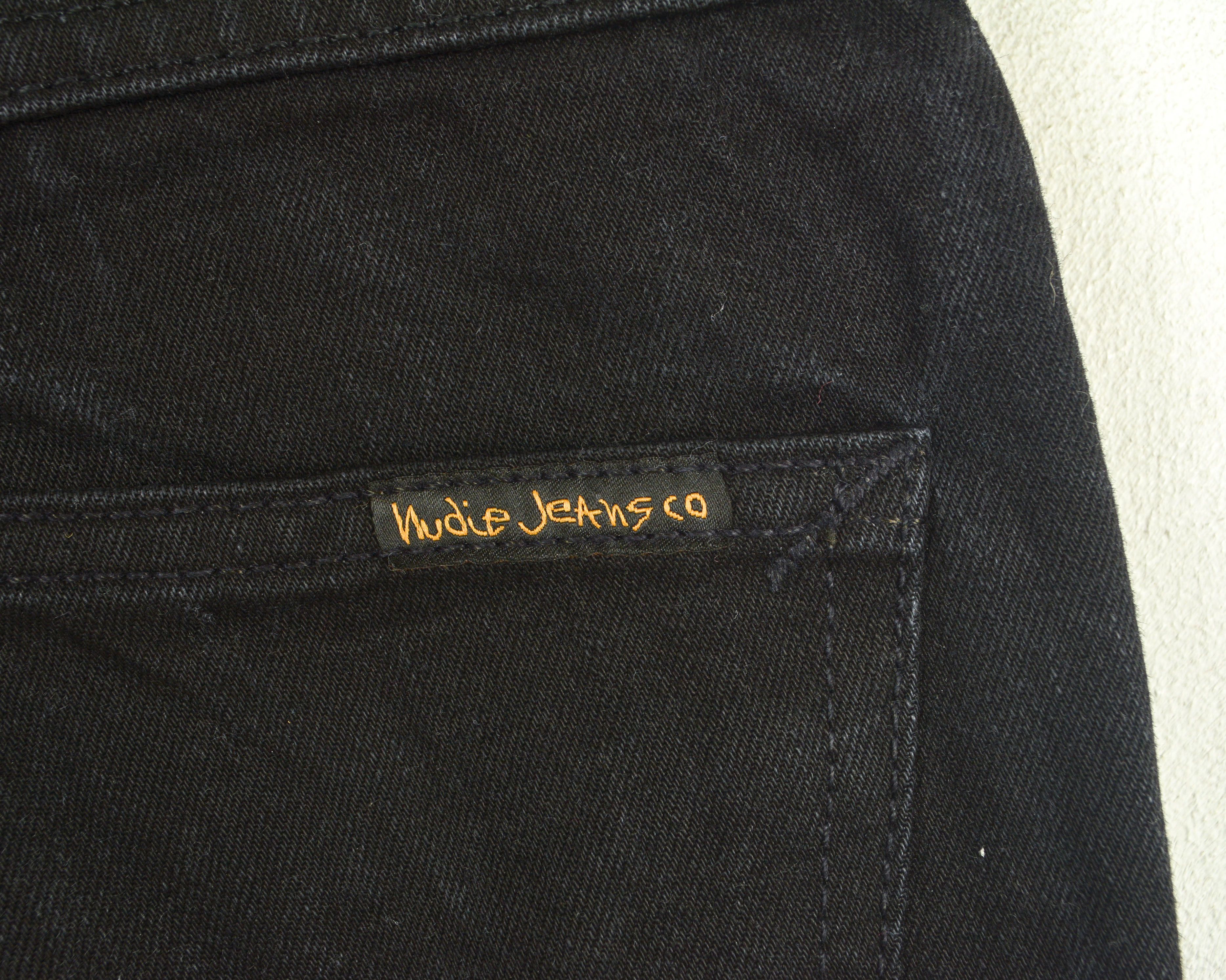 Nudie Jeans Slim Jim Black Twill W32 Slim Straight Fit Denim Dry Reg Size US 32 / EU 48 - 5 Thumbnail