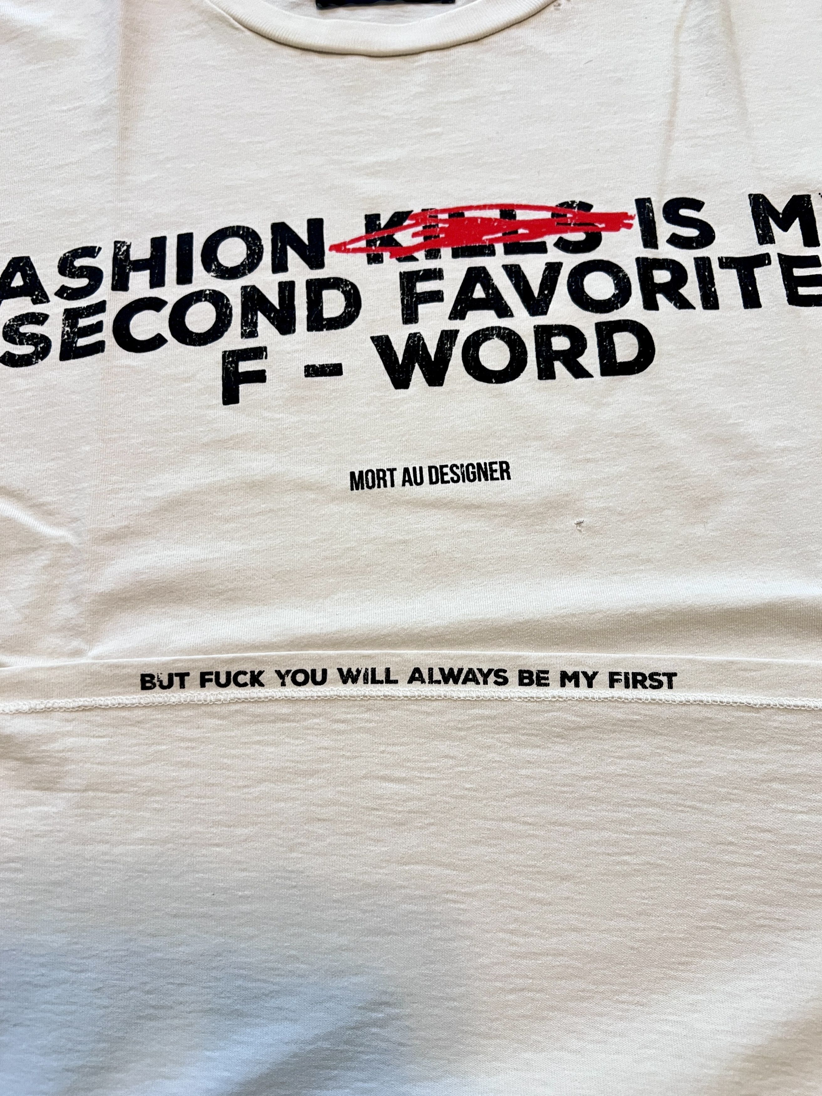 Other Mort Au Designer — FASHION KILLS "F-Word" Tee Size US M / EU 48-50 / 2 - 4 Thumbnail