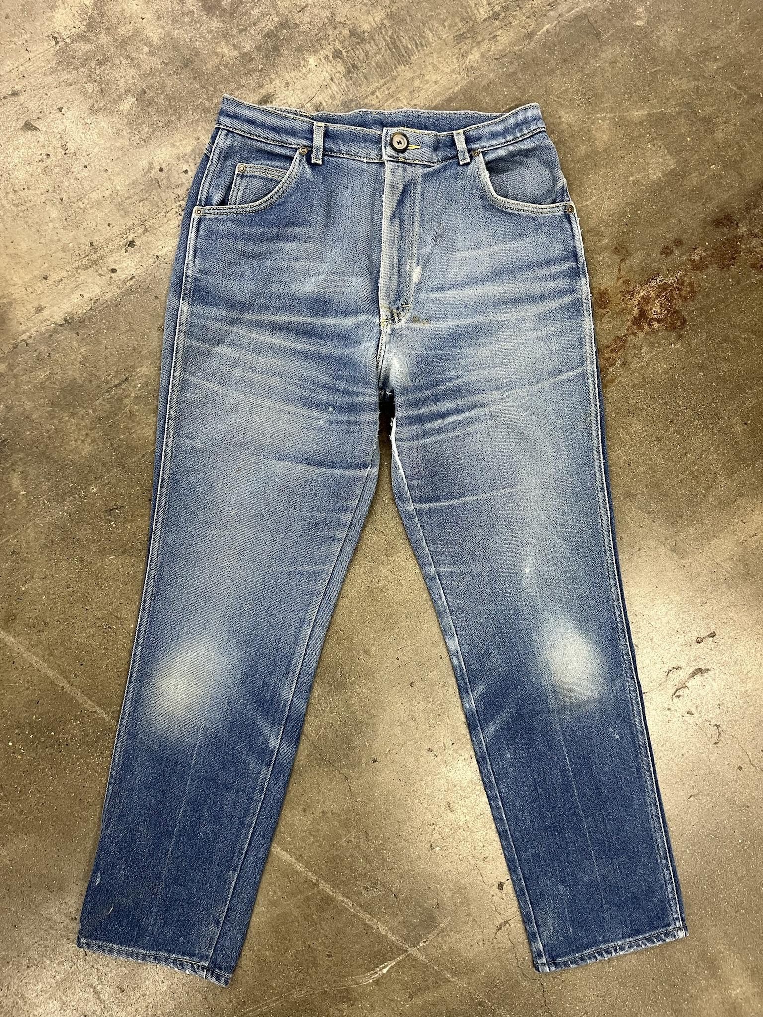 Vintage 1990's Lee Whiskered Fade Stretch Denim Size US 32 / EU 48 - 1 Thumbnail