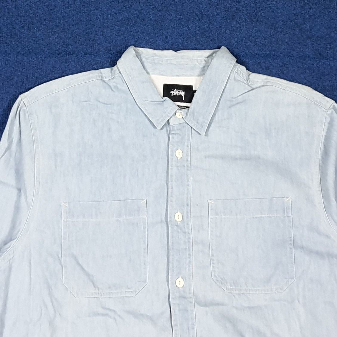 Stussy Vintage Stussy Custom Logo Button Up Shirt C285N36 Size US XL / EU 56 / 4 - 4 Thumbnail