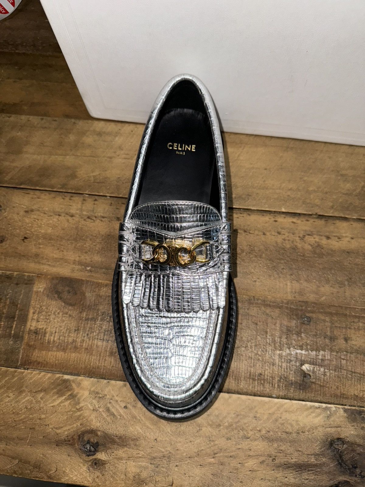 Celine Celine Margaret Triomphe Chain Loafers Size US 7 / IT 37 - 3 Thumbnail