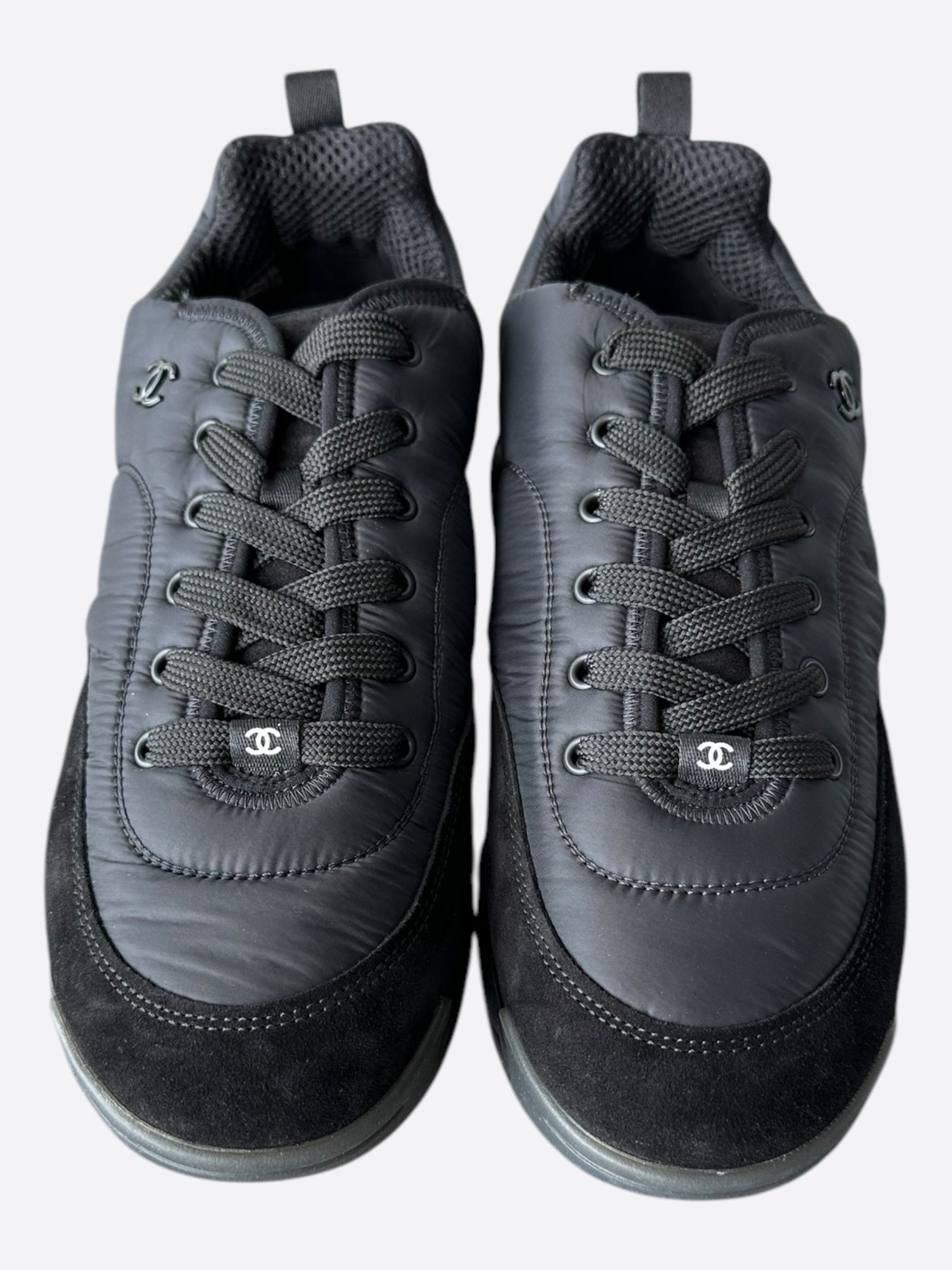 Chanel Chanel Black Logo Trainers Size US 12 / EU 45 - 2 Thumbnail