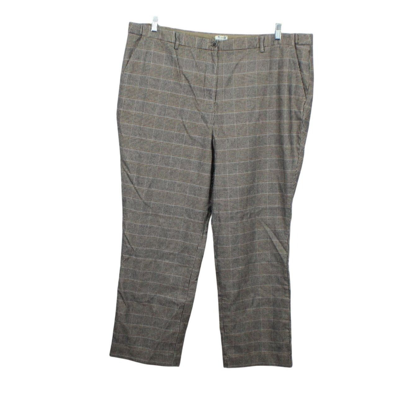 L.L. Bean LL Bean Women's Plaid Classic Fit Lined Career Dress Pants Size 22" - 1 Thumbnail