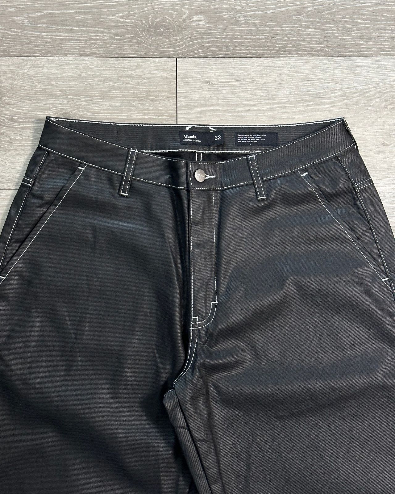 Afends NWT Sample Afends - Louie Coated Organic Black Jeans - 32x28 Size US 32 / EU 48 - 4 Thumbnail