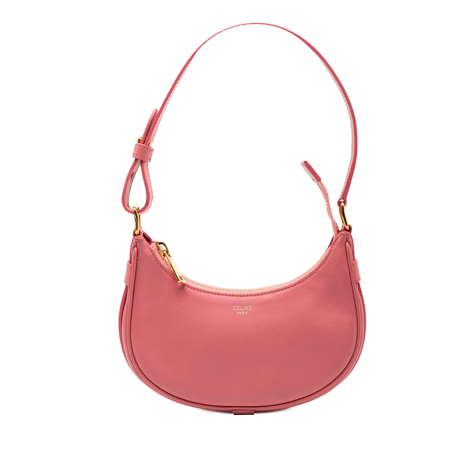 Celine Leather Ava Shoulder Bag in Pink, Women's