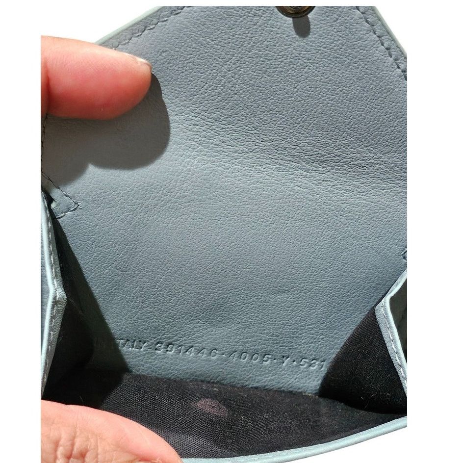 Balenciaga Balenciaga Papier Compact Wallet Blue Leather Size ONE SIZE - 5 Thumbnail