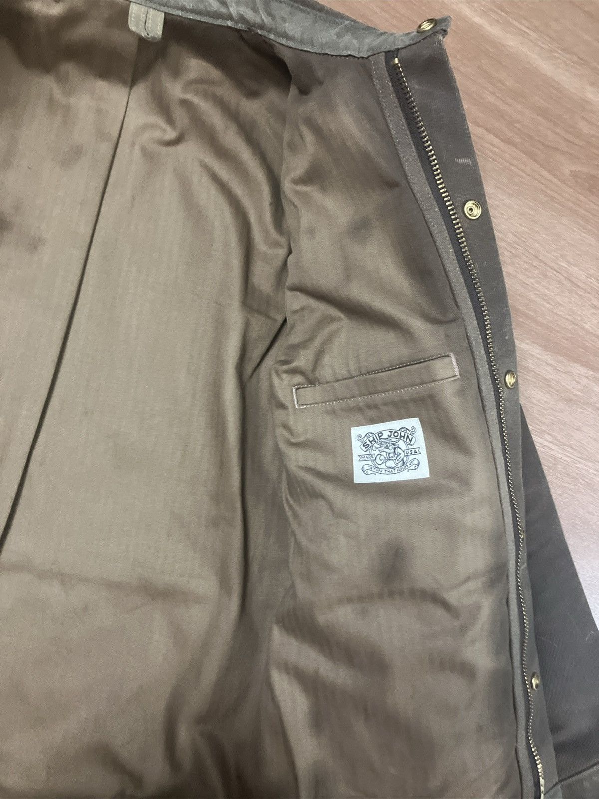 Ship John Ship John Wills Jacket Tan 24oz Waxed V2 XS Long Lined Size US XS / EU 42 / 0 - 4 Thumbnail