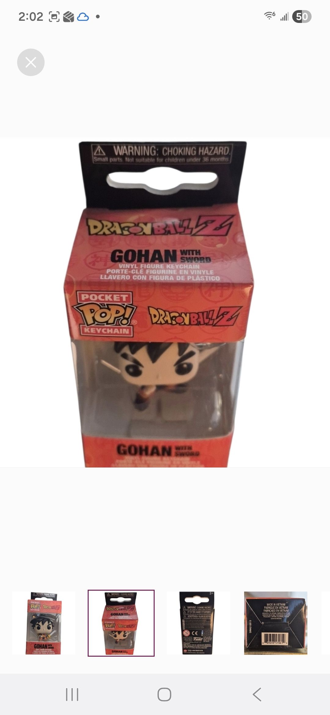 Other Funko × Dragon Ball Z Gohan Pocket POP Keychain Size ONE SIZE - 2 Thumbnail