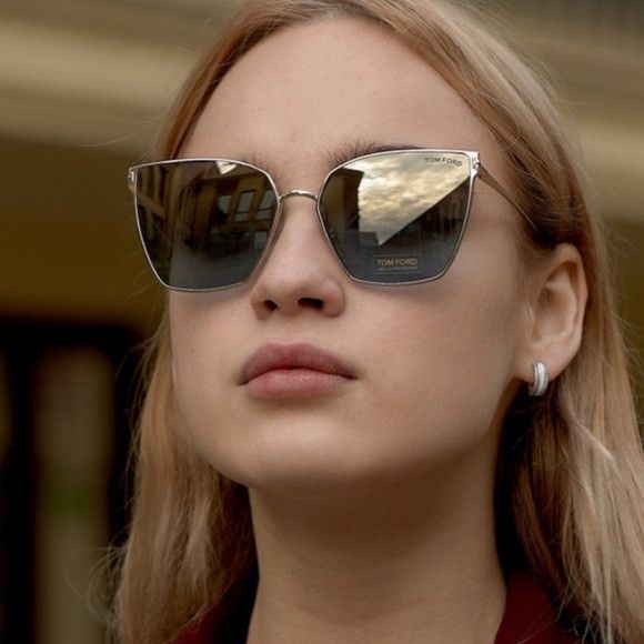 Tom Ford NEW Tom Ford FT0653/S 28V Metal Cat Eye Women Sunglasses Size ONE SIZE - 3 Thumbnail
