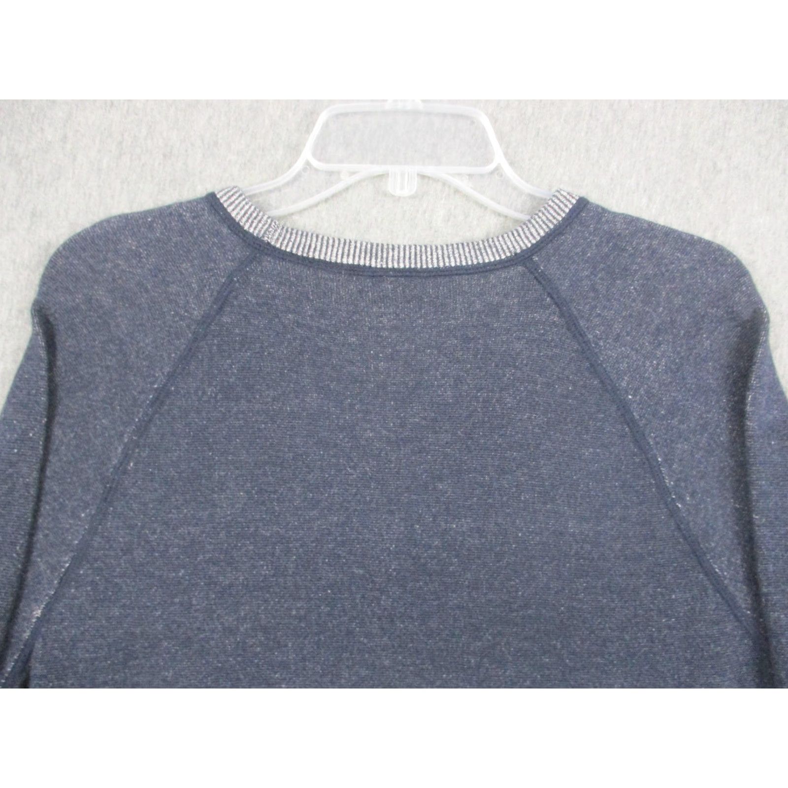 Peter Millar Sweater Mens Medium Blue Cotton Wool Crewneck Raglan Knit