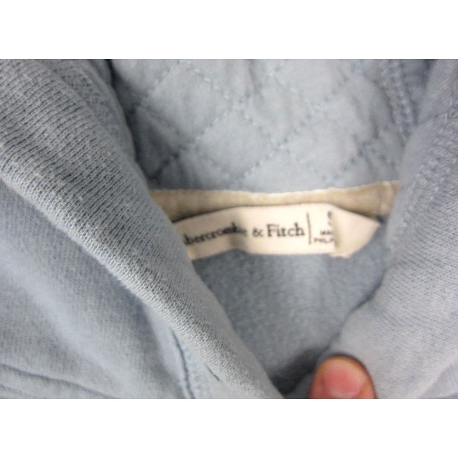 Abercrombie & Fitch Abercrombie & Fitch Hoodie Womens S Blue Logo Embroidered Pullover Sweatshirt Fleece Casual Size S / US 4 / IT 40 - 3 Thumbnail