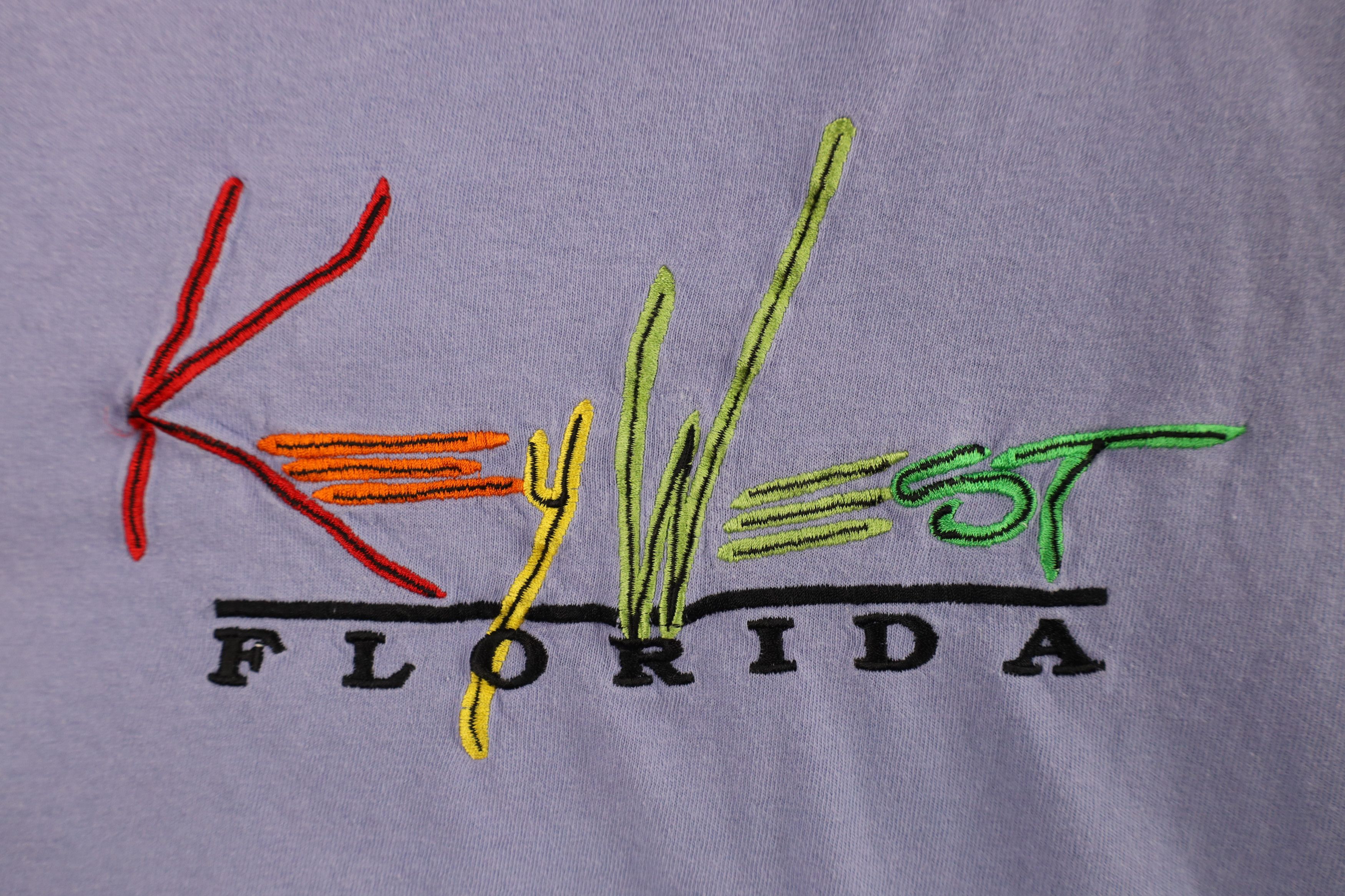 Vintage Vintage 90s Y2K Streetwear Spell Key West Florida T-Shirt Size XL / US 12-14 / IT 48-50 - 4 Thumbnail