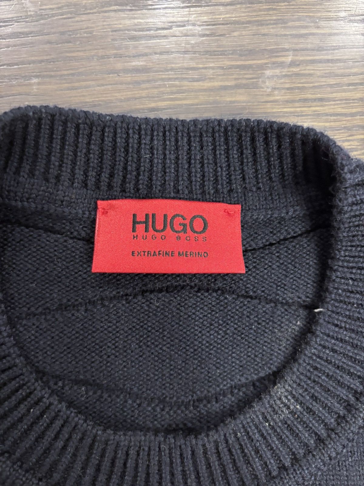 Hugo Boss Vintage Hugo Boss Merino Wool Sweater Size US L / EU 52-54 / 3 - 3 Thumbnail