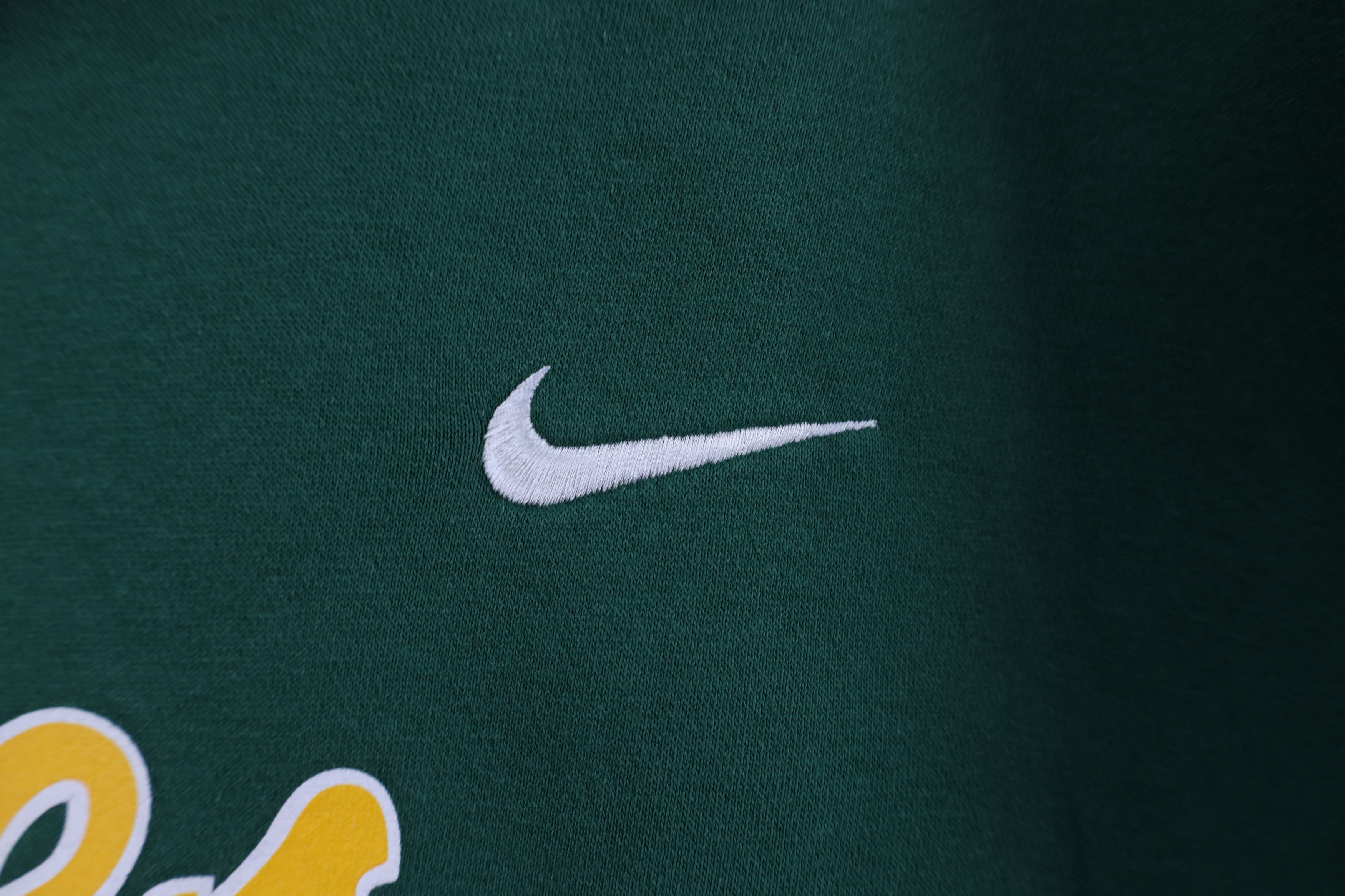 Nike × Vintage Vintage Nike Mini Swoosh Eagles Hoodie Sweatshirt Green Size US XXL / EU 58 / 5 - 6 Thumbnail