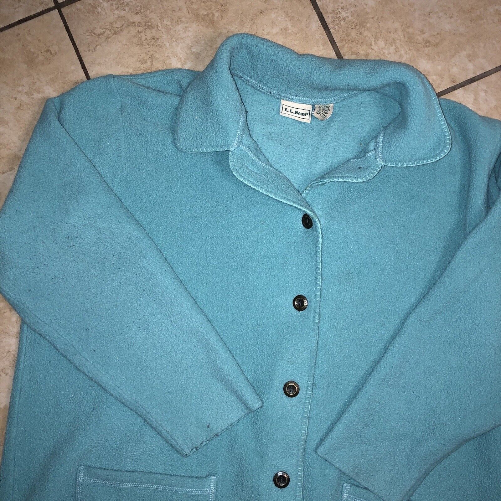 L.L. Bean Vintage LL Bean Jacket Womens Large Blue Comfort Fleece But Size XL / US 12-14 / IT 48-50 - 1 Thumbnail