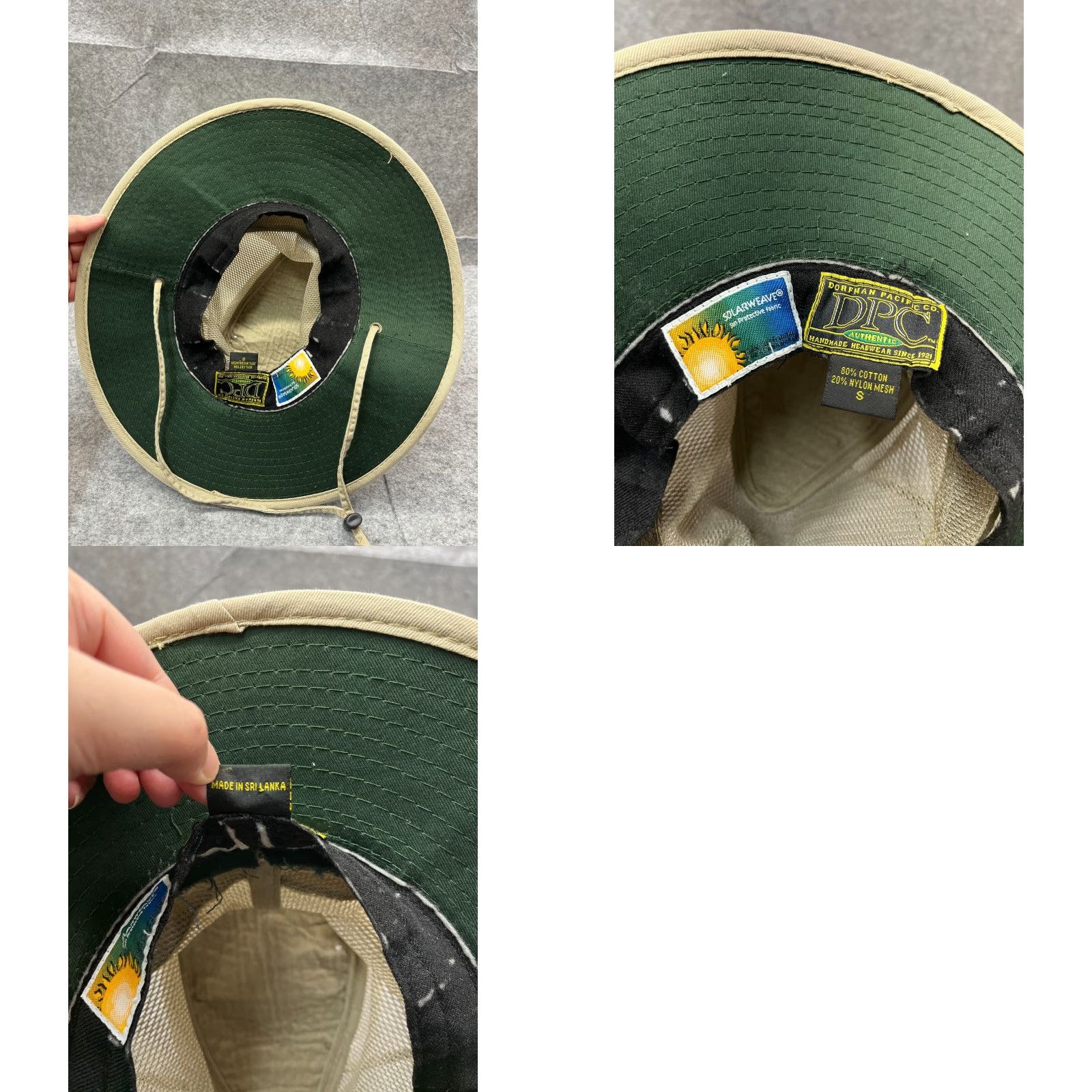 Vintage Dorfman Pacific Bucket Hat Adult S Beige Cotton Nylon Knit Hat/Cap Casual Travel Workwear Mens Size ONE SIZE - 9 Thumbnail
