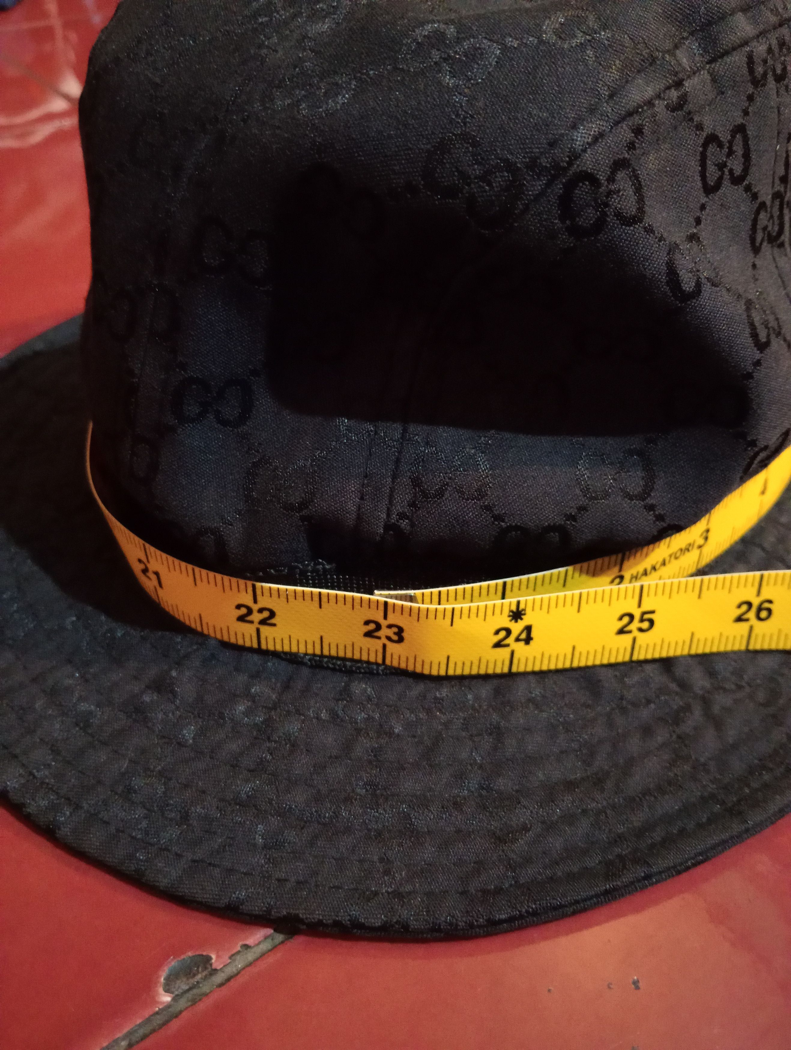 Gucci Authentic Gucci Bucket Hat Cap Stripe Black GG Monogram Size ONE SIZE - 6 Thumbnail