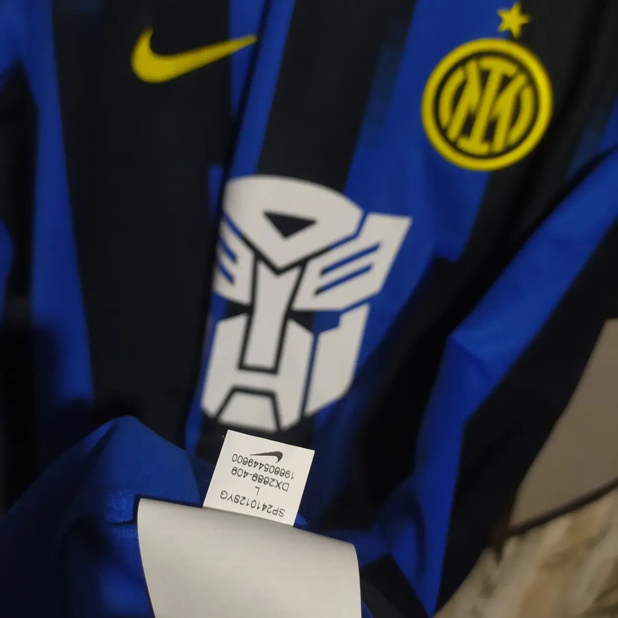 Nike Nike x Inter Milan x Transformers 23/24 Thuram #9 Home Shirt Size US XL / EU 56 / 4 - 4 Thumbnail