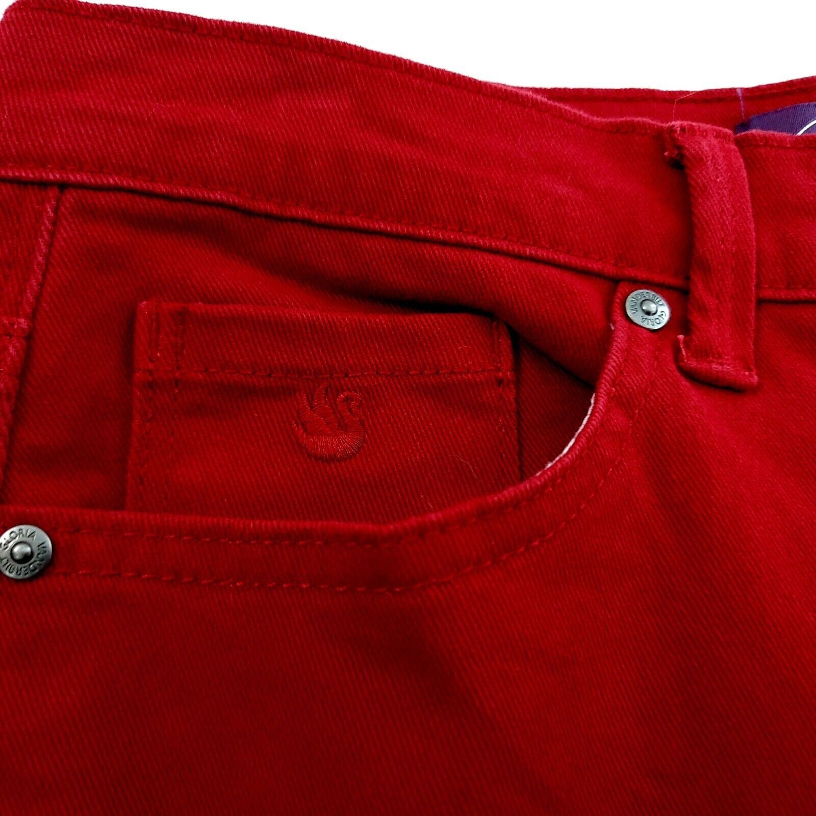 Gloria Vanderbilt Gloria Vanderbilt Red Roll-Up Capri Denim High Rise Jeans Am Size 32" / US 10 / IT 46 - 10 Thumbnail