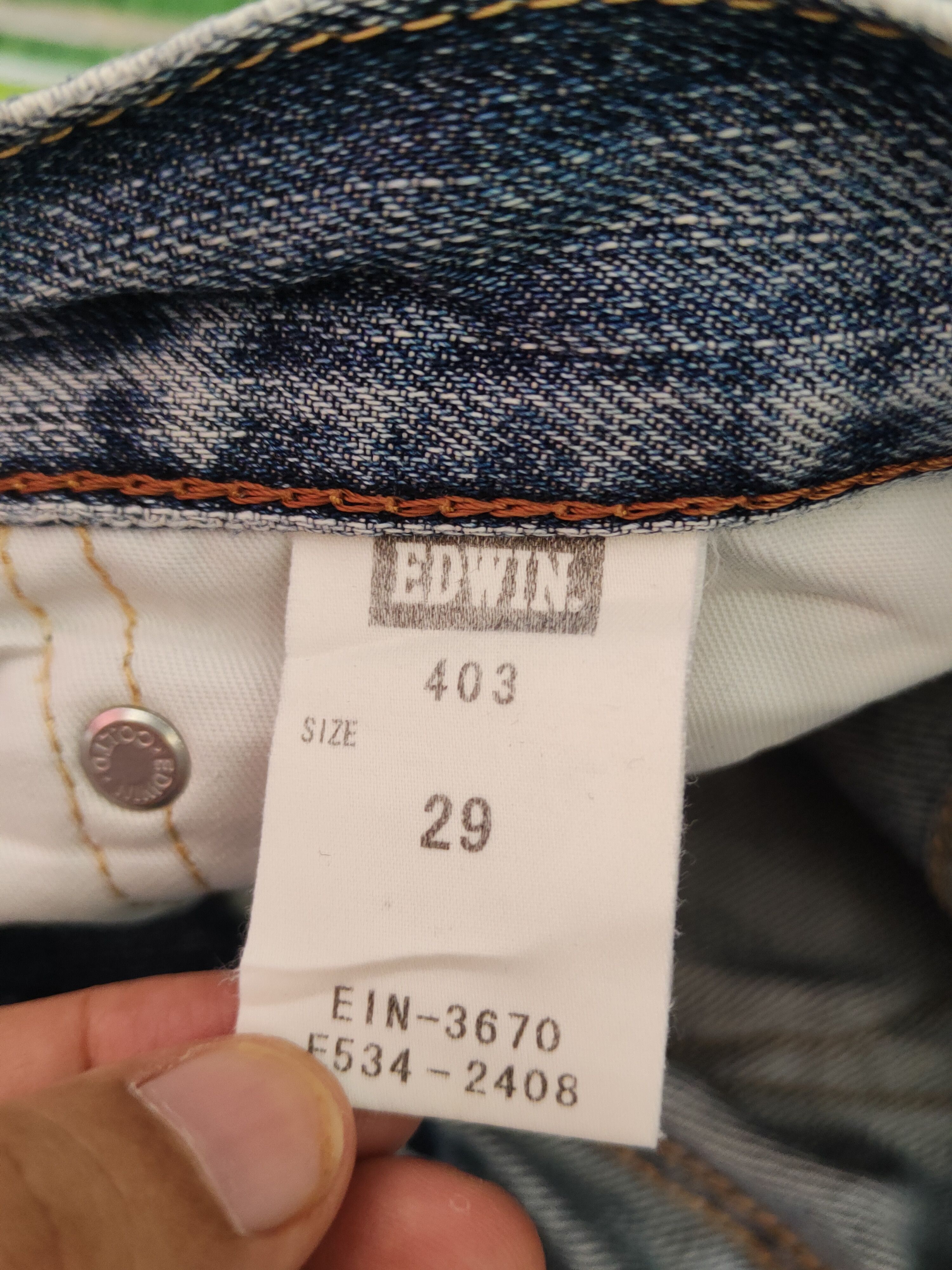 Edwin Edwin Dark Blue Distressed Ripped Jeans #S1646 Size US 29 - 16 Thumbnail