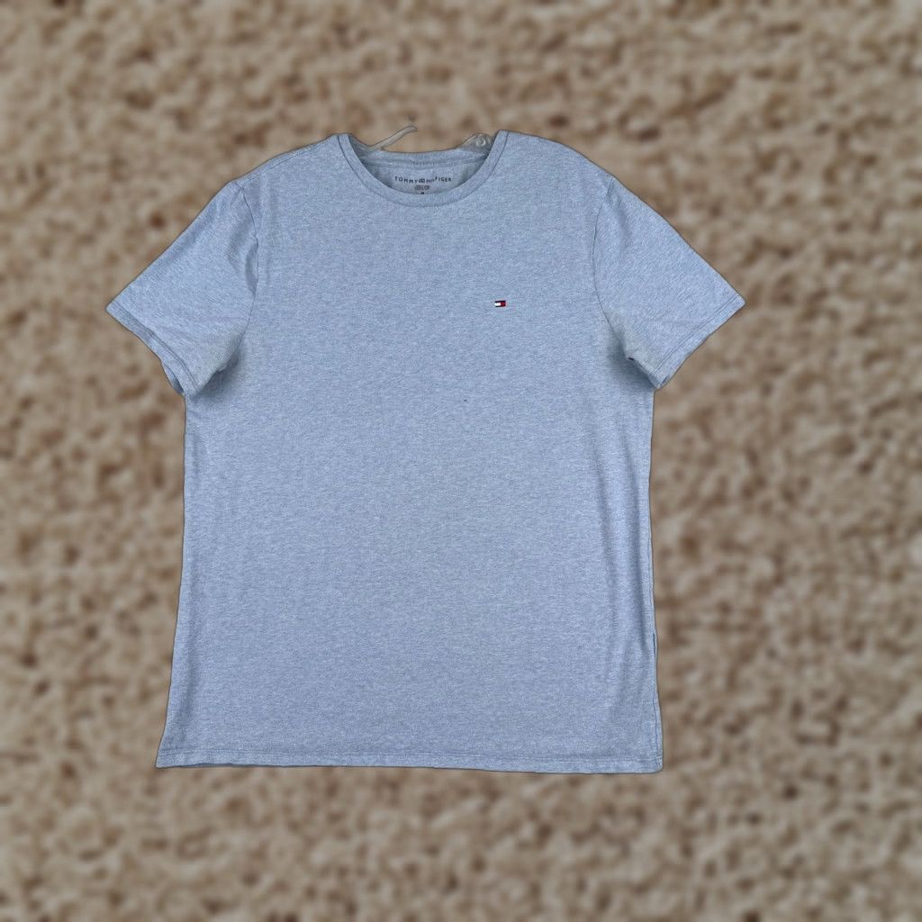 Tommy Hilfiger Tommy Hilfiger Shirt Men Medium Blue Cotton Blend Crew Neck Short Sleeve Designer Size US M / EU 48-50 / 2 - 1 Thumbnail