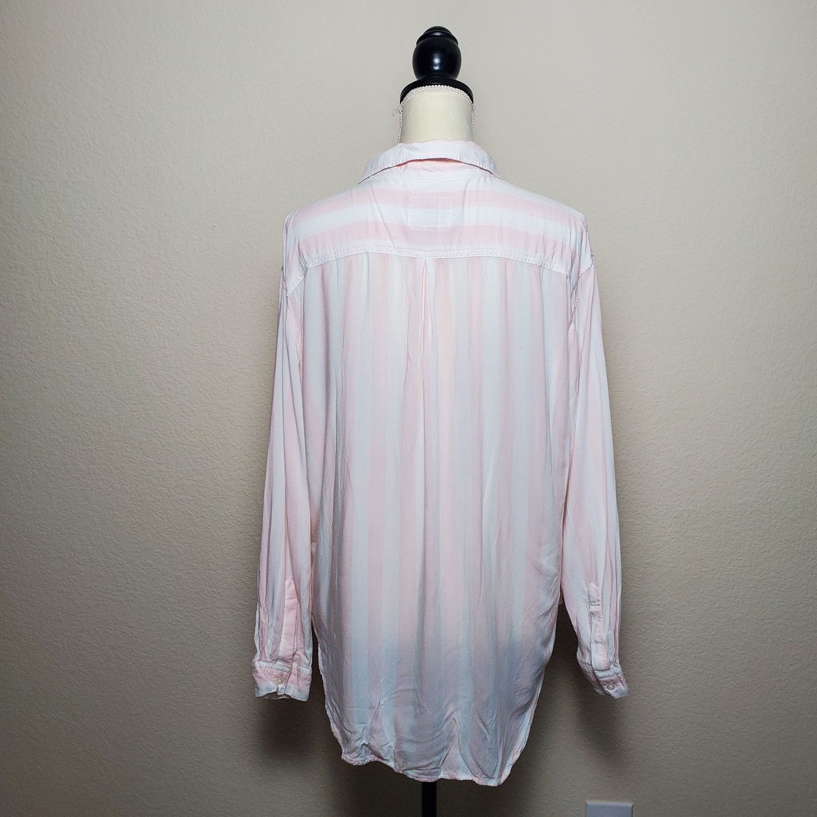 Rails Rails Elle Pink Striped Blouse Medium Size M / US 6-8 / IT 42-44 - 3 Thumbnail