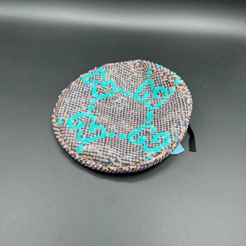 Gucci Gucci Size S Sequin logo beret hat 2502-Nextarrow Size ONE SIZE - 1 Thumbnail