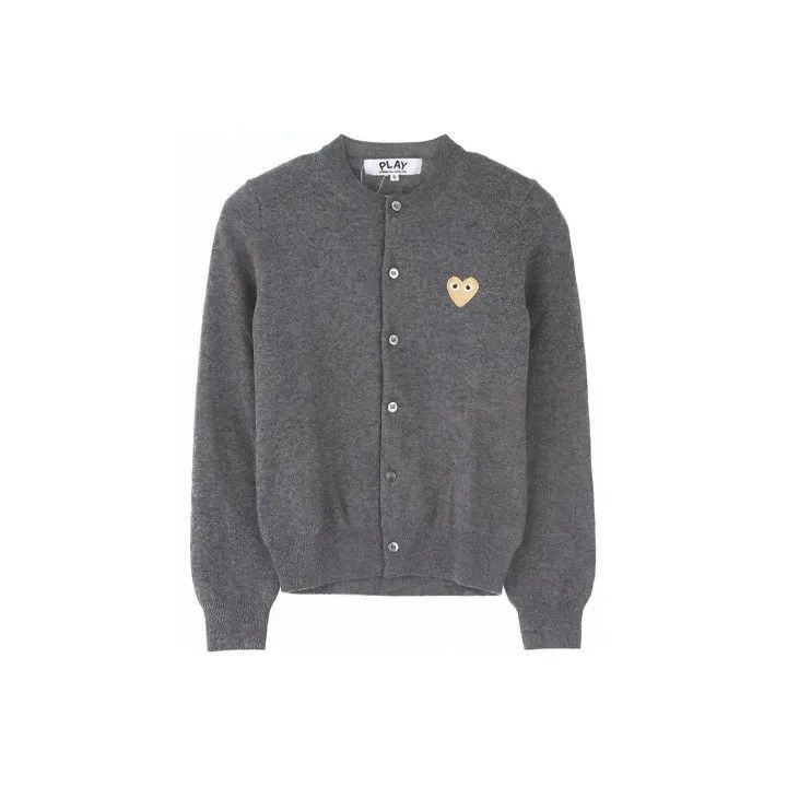 Comme des Garcons Comme des Garçons Play Gray Cardigan Sweater 0079 Size L / US 10 / IT 46 - 1 Thumbnail