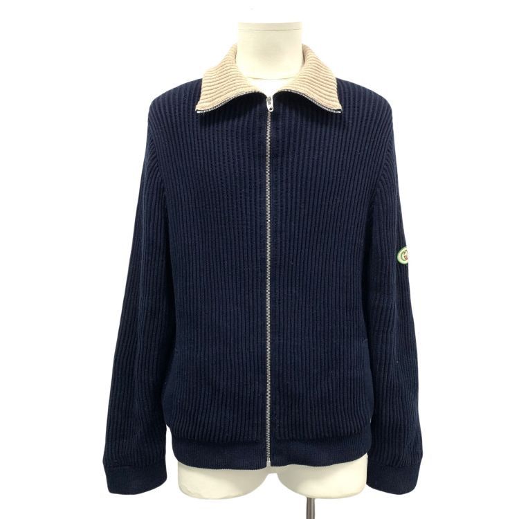Gucci Gucci Ribbed Zip-Up Knit Jacket Size L Size US L / EU 52-54 / 3 - 1 Thumbnail