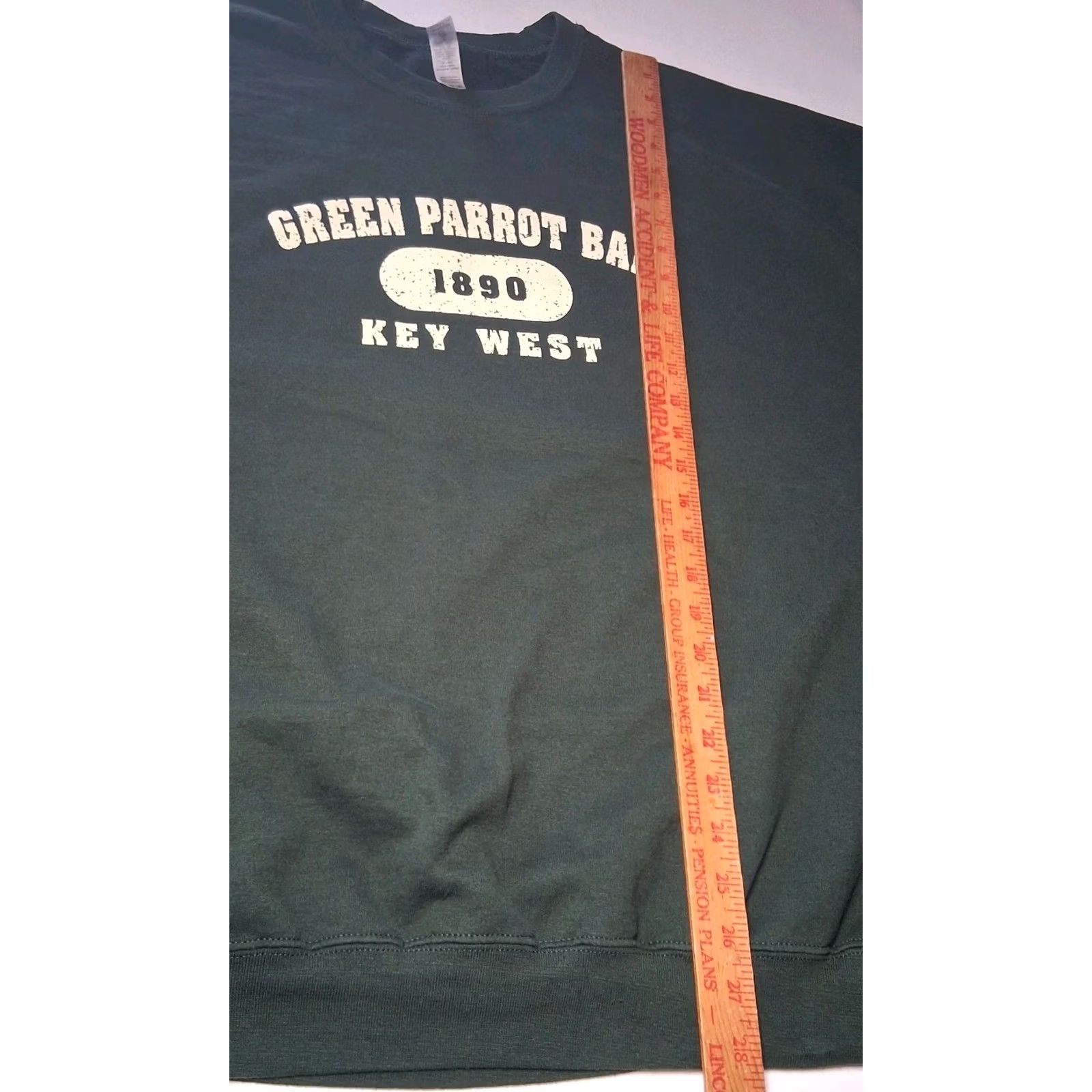 Gildan Nike Green Parrot Bar Key West Sweatshirt 2XL Green Crewneck Florida Beach Mens Size US XXL / EU 58 / 5 - 6 Thumbnail